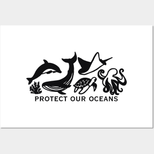 Protect our Ocean and Marine Wildlife Posters and Art